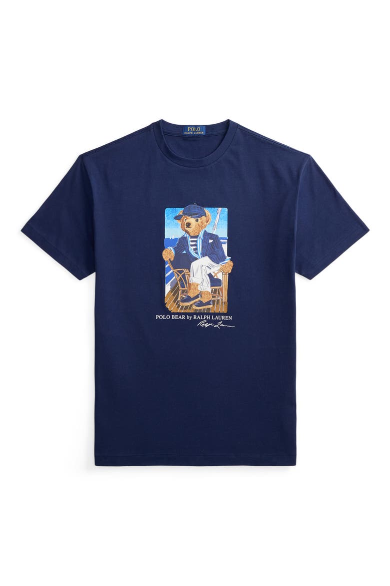 Polo Bear Graphic T-shirt, Alternate, color, NEWPORT BEAR- NEWPORT NAVY