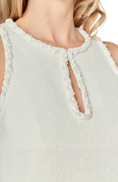 English Factory Textured Sleeveless Minidress In White