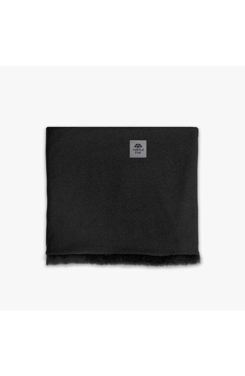 Turtle Fur Plush Lined Neck Warmer, Main, color, Black