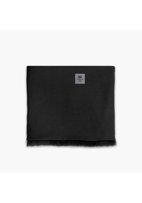 Turtle Fur Plush Lined Neck Warmer In Black