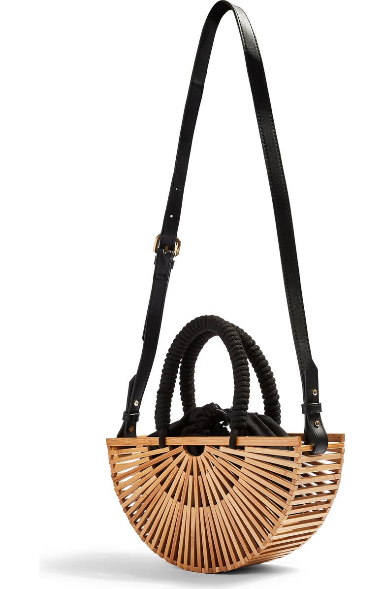 Topshop Crete Wooden Grab Bag, Alternate, color,