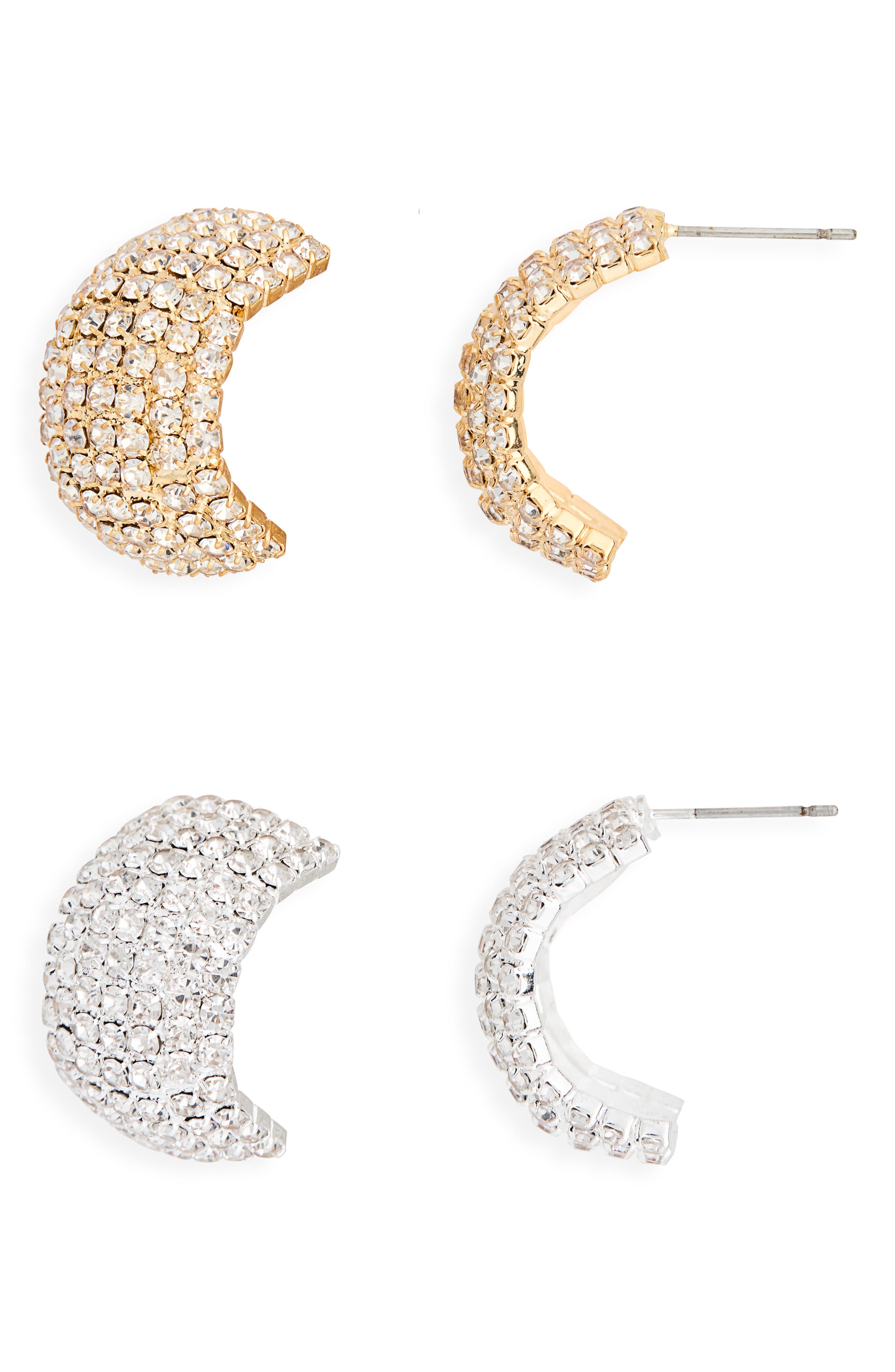 Tasha Crystal Hoop Earrings