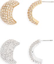 Tasha Crystal Hoop Earrings