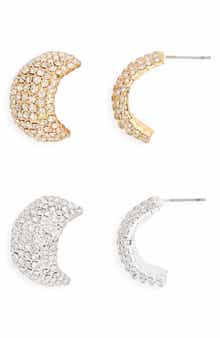 Tasha Crystal Hoop Earrings