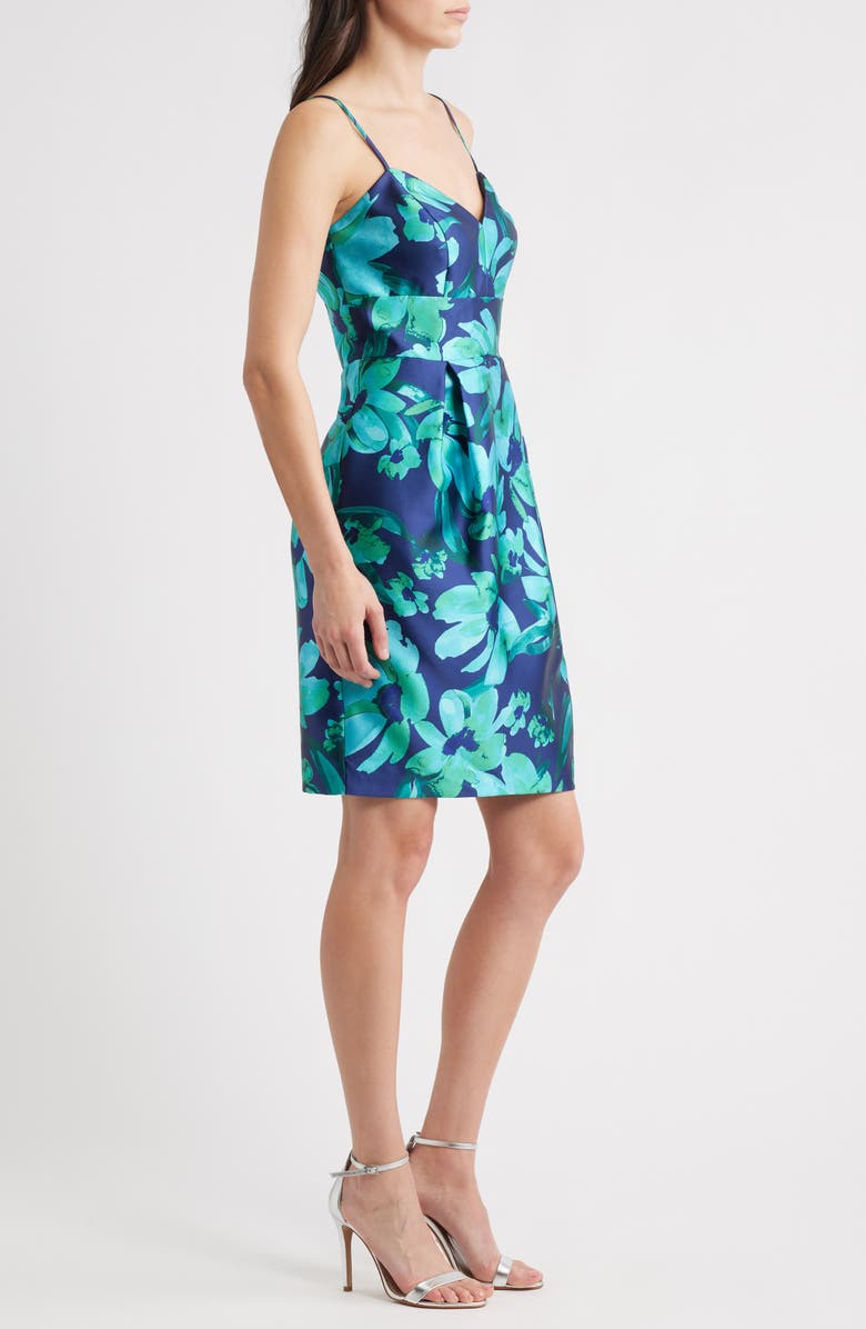 Eliza J Floral Sheath Dress, Alternate, color, Navy Multi