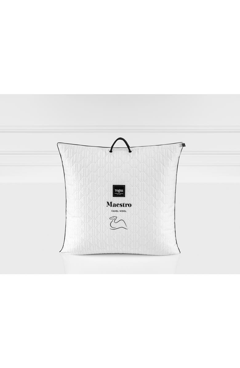 Togas Maestro camel wool pillow, Alternate, color, White