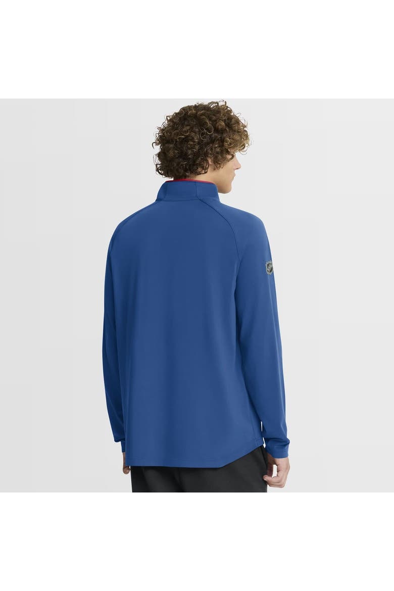 Men's Fanatics Blue New York Rangers Authentic Pro Rink Training Centennial Raglan Quarter-Zip Pullover, Alternate, color, Blue