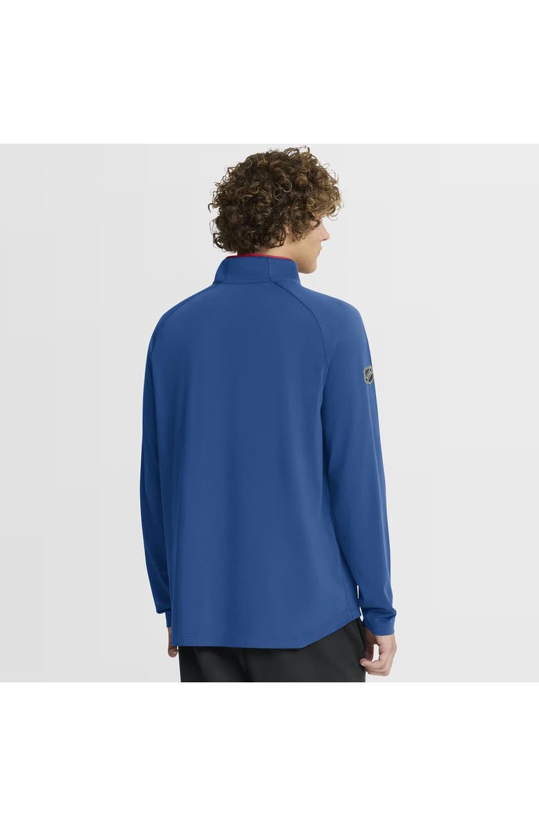 FANATICS Men's Fanatics Blue New York Rangers Authentic Pro Rink Training Centennial Raglan Quarter-Zip Pullover, Alternate, color, Blue