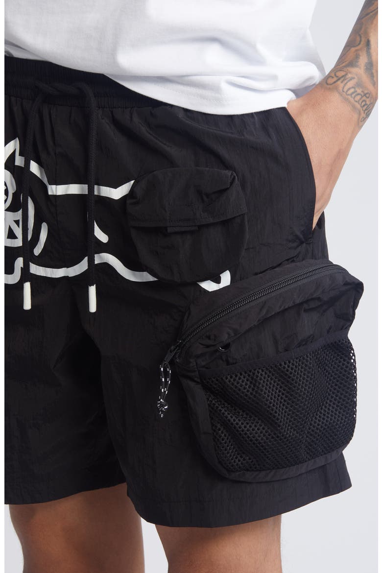 Hiker Cargo Shorts, Alternate, color, BLACK