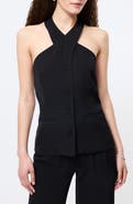 French Connection Harry Suiting Crisscross Halter Top