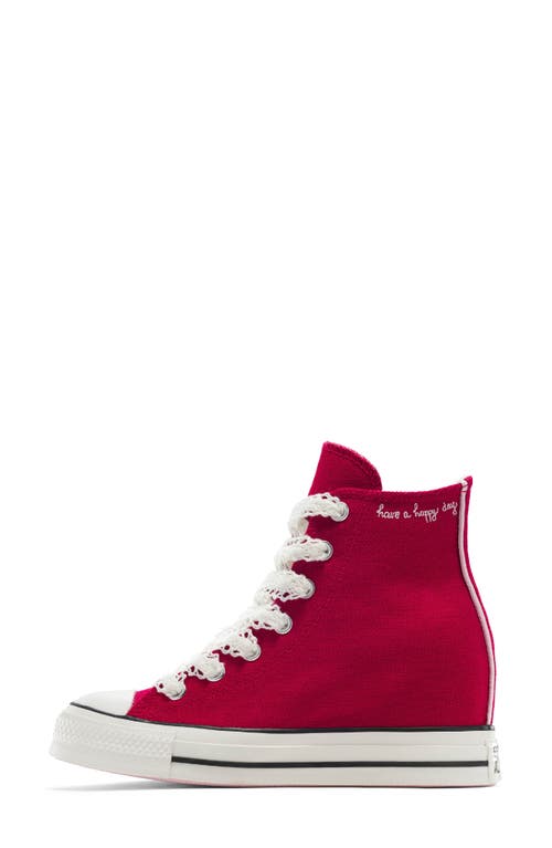 Shop Converse Chuck Taylor® All Star® Wedge Platform High Top Sneaker In Days Ahead/white/pink
