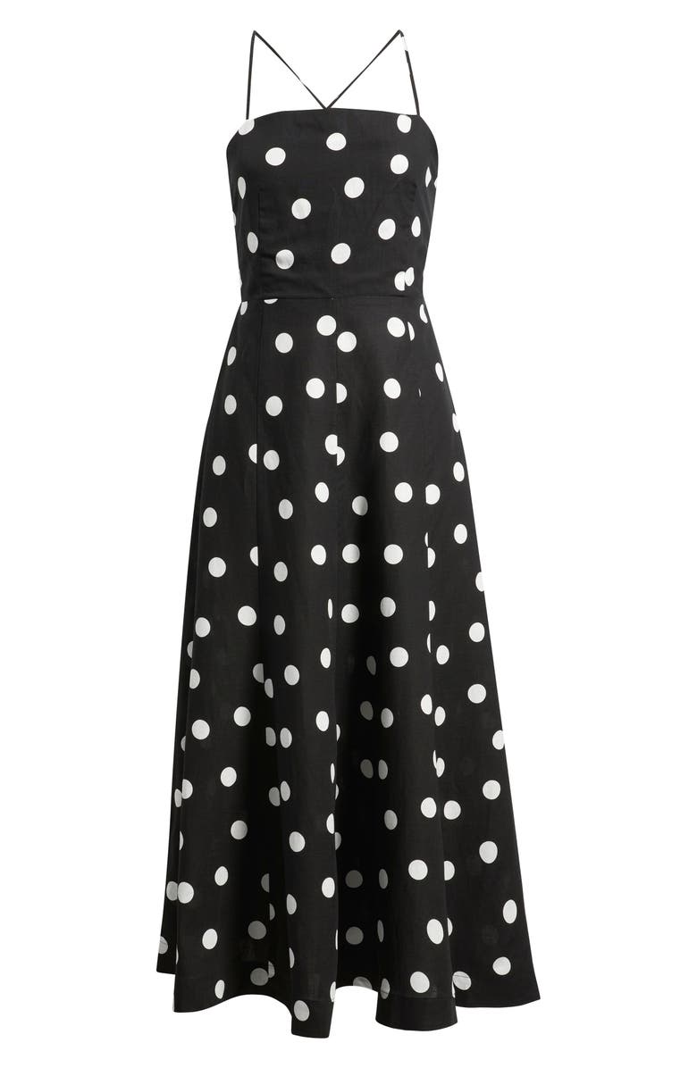MANGO Doty Polka Dot Dress, Main, color, Black