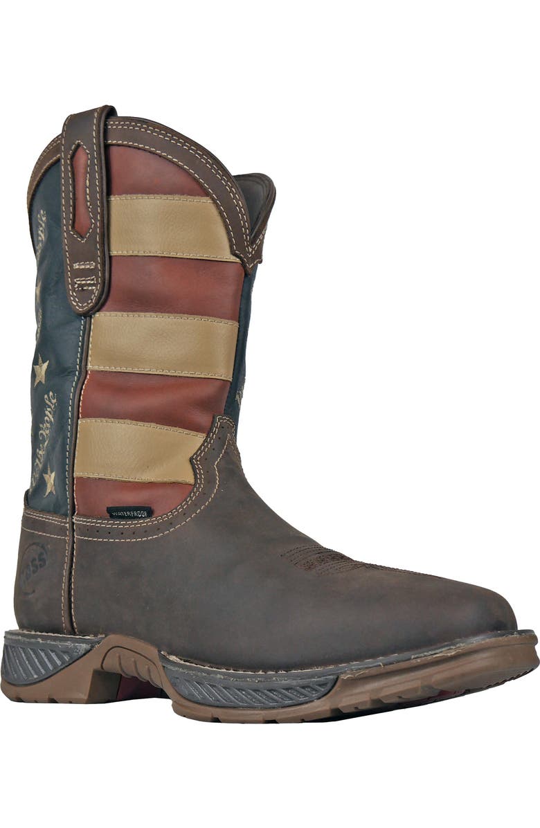 Hoss Boot Company HOSS We The People Soft Toe Western Work Boot, Main, color, Brown