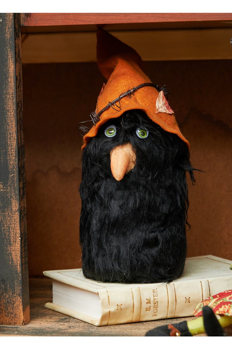 Hairy Montague Gnome Halloween Joe Spencer Gathered Traditions Figurine, Alternate, color, Black