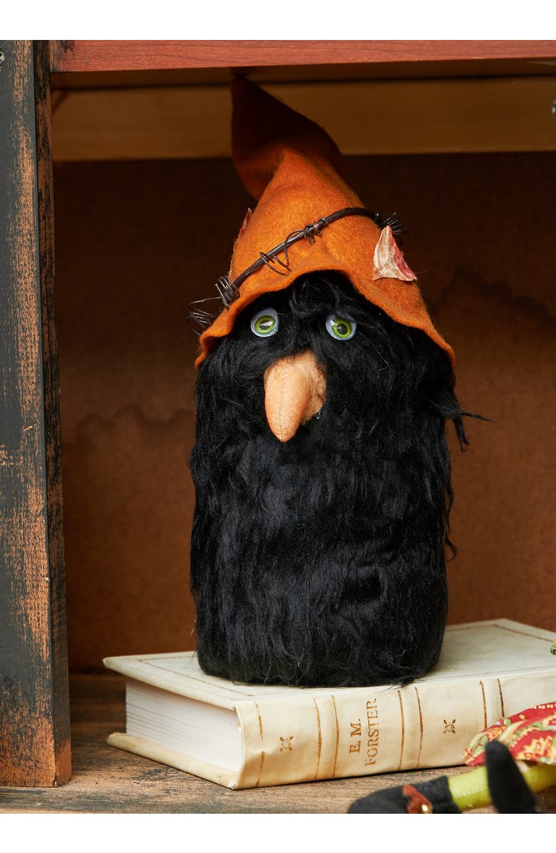 Gallerie II Halloween Hairy Montague Gnome Folk Art Doll Figurine Joe Spencer Gathered Traditions Collectible, Alternate, color, Black