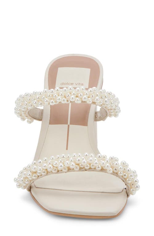 Dolce Vita Noel Womens Blco Man Made Heels In Vanilla Pearls
