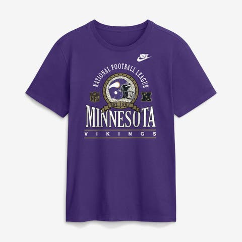 Men's Nike Purple Minnesota Vikings Rewind Team Spirit Essential Cotton T-Shirt