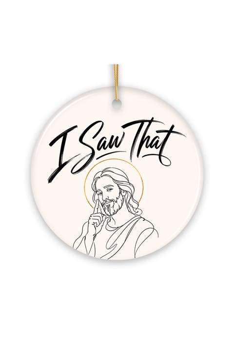I Saw That Minimalist Line Art Ornament - Version 1