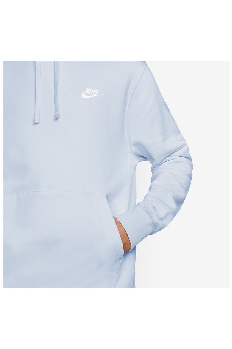 Sportswear Club Hoodie, Alternate, color, FOOTBALL GREY/ WHITE