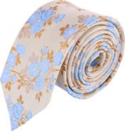 Trafalgar Big & Tall Florian Silk Novelty Necktie