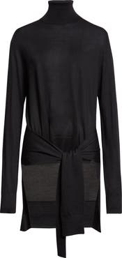 TOTEME Double Sleeve Wool & Silk Turtleneck Sweater