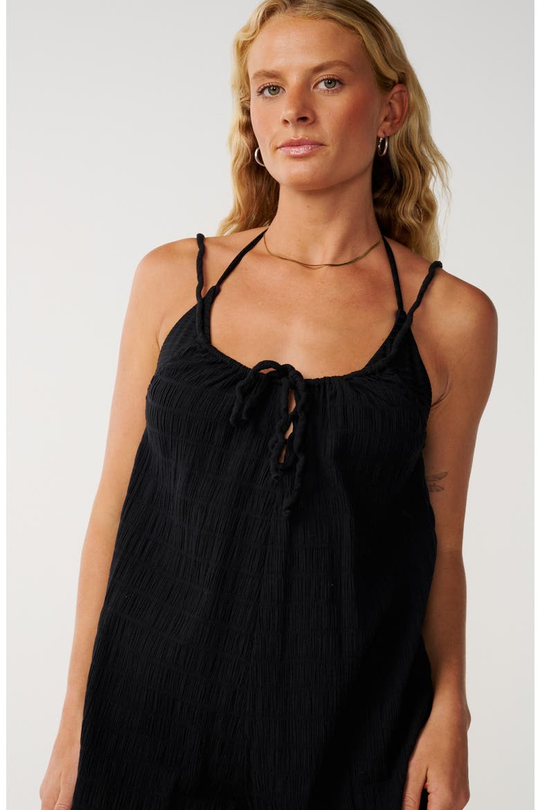 Island Cover-Up Romper, Alternate, color, BLACK