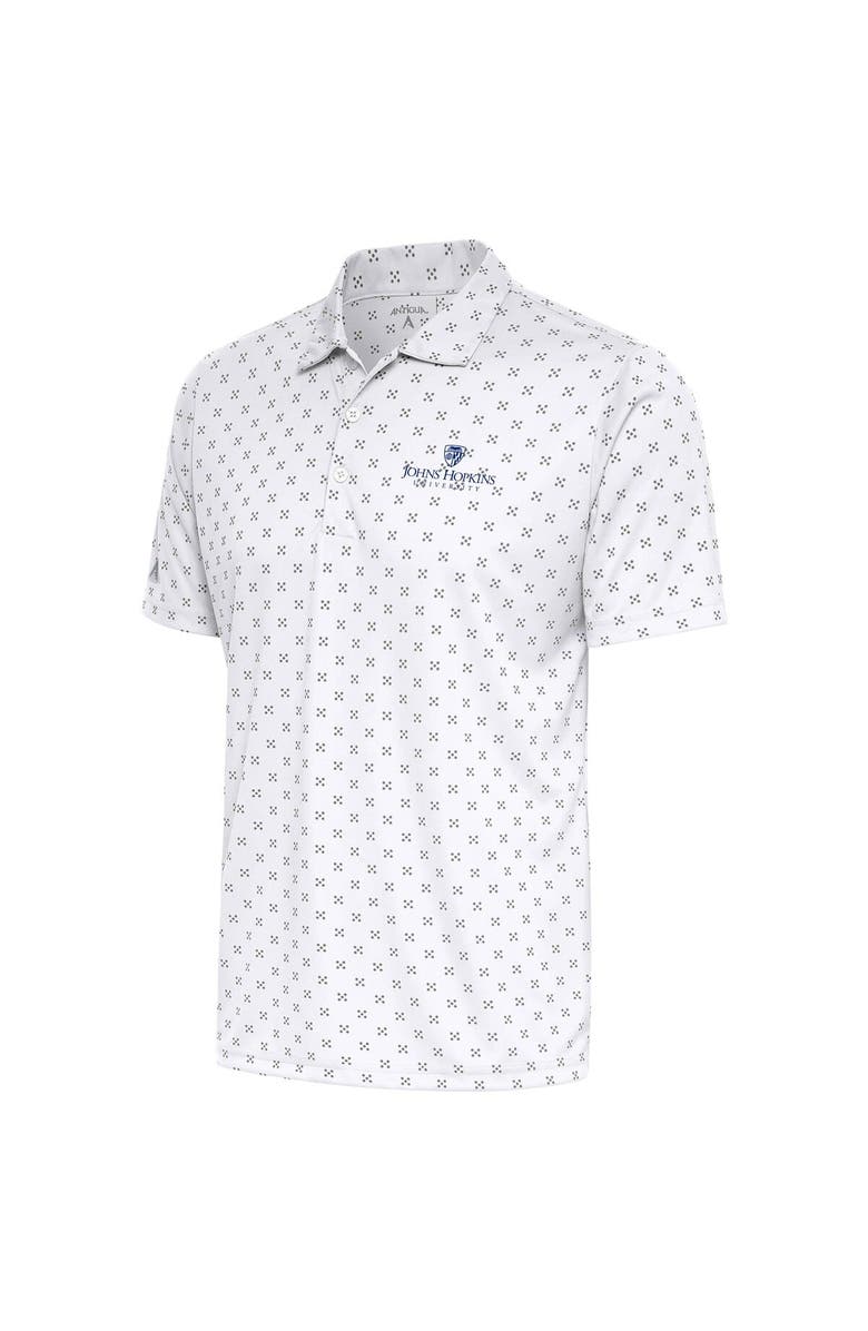 ANTIGUA Men's Antigua White Johns Hopkins Blue Jays Spark Polo, Main, color,