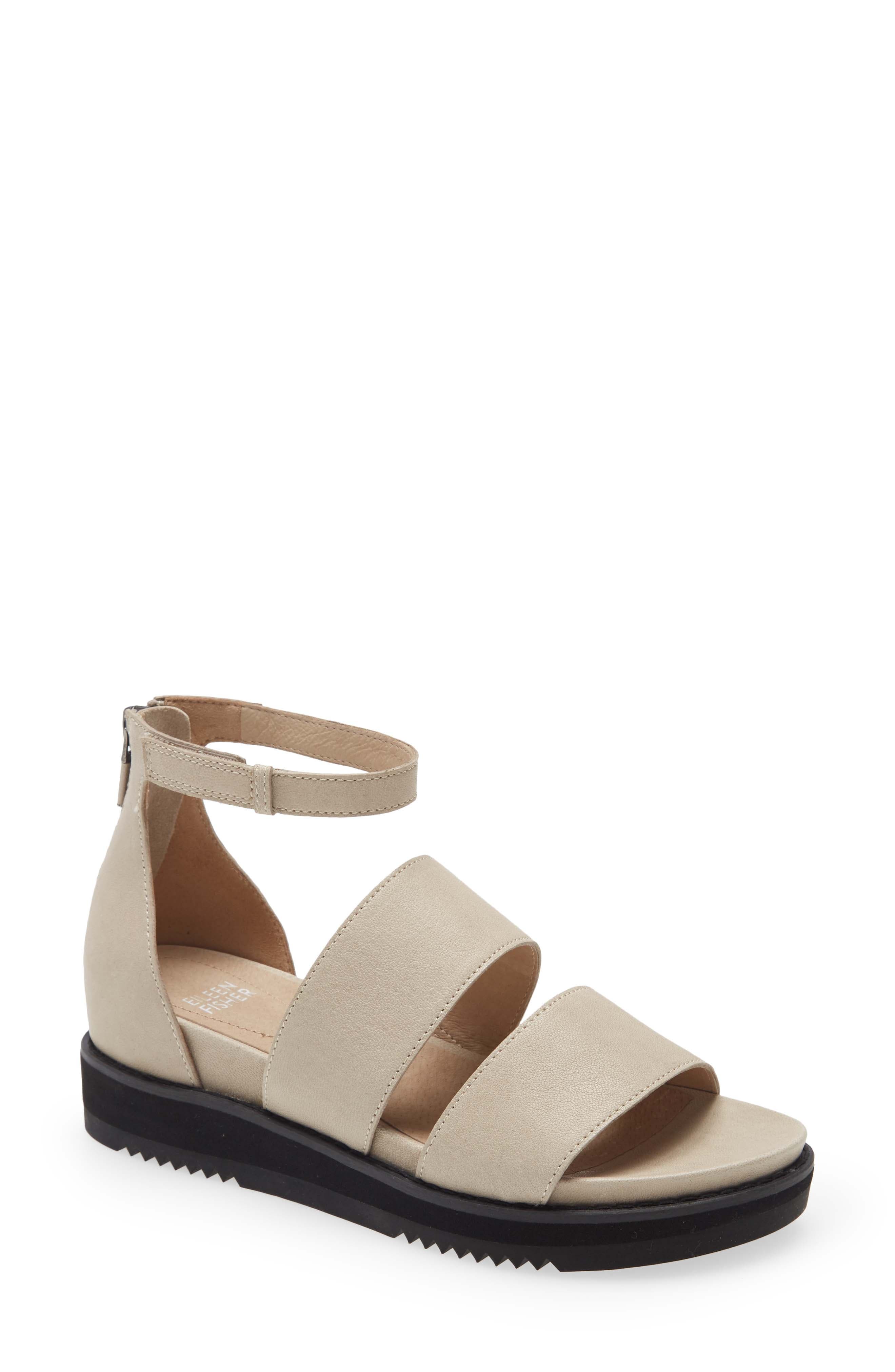 Keno Platform Sandal, Main, color, BONE LEATHER