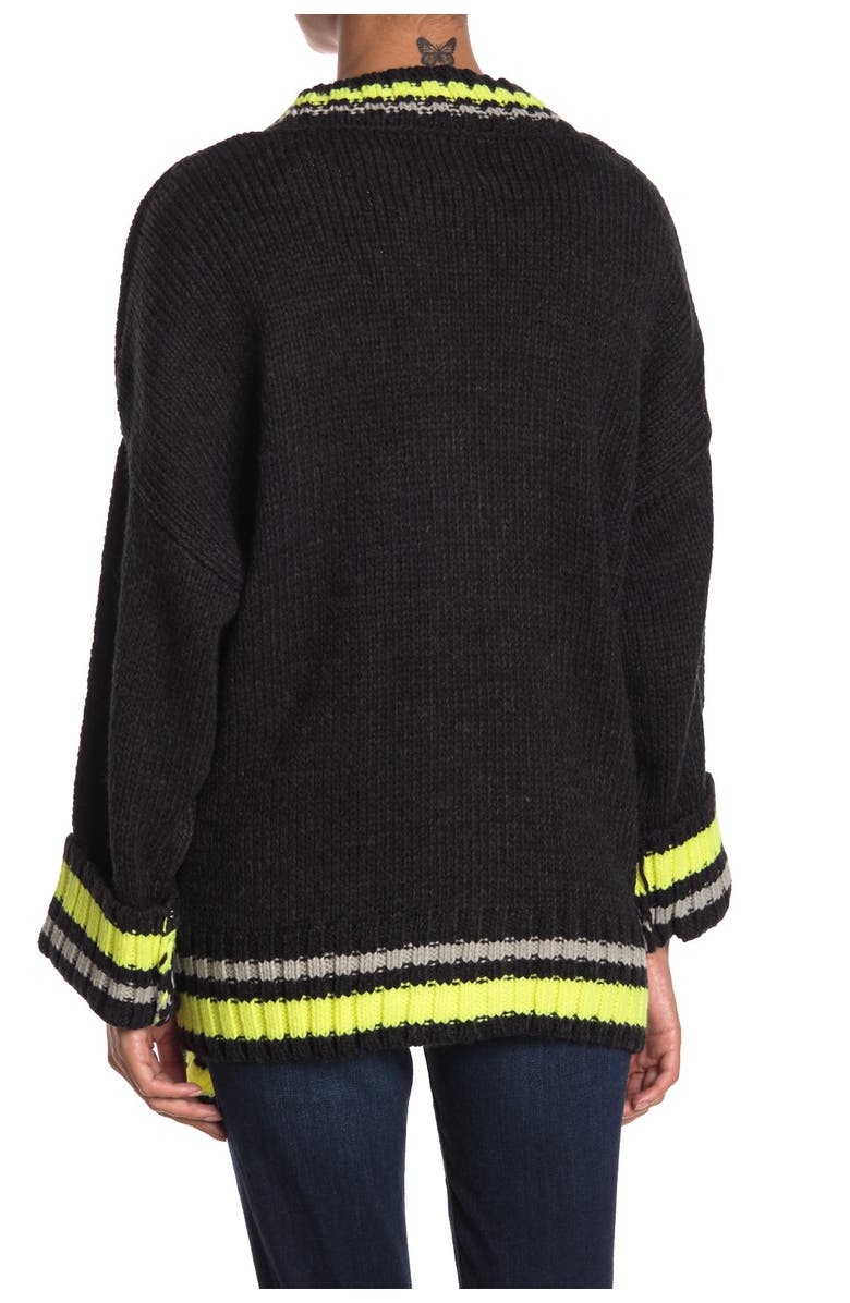 J.O.A. Contrasting Fluorescent Cardigan, Alternate, color,