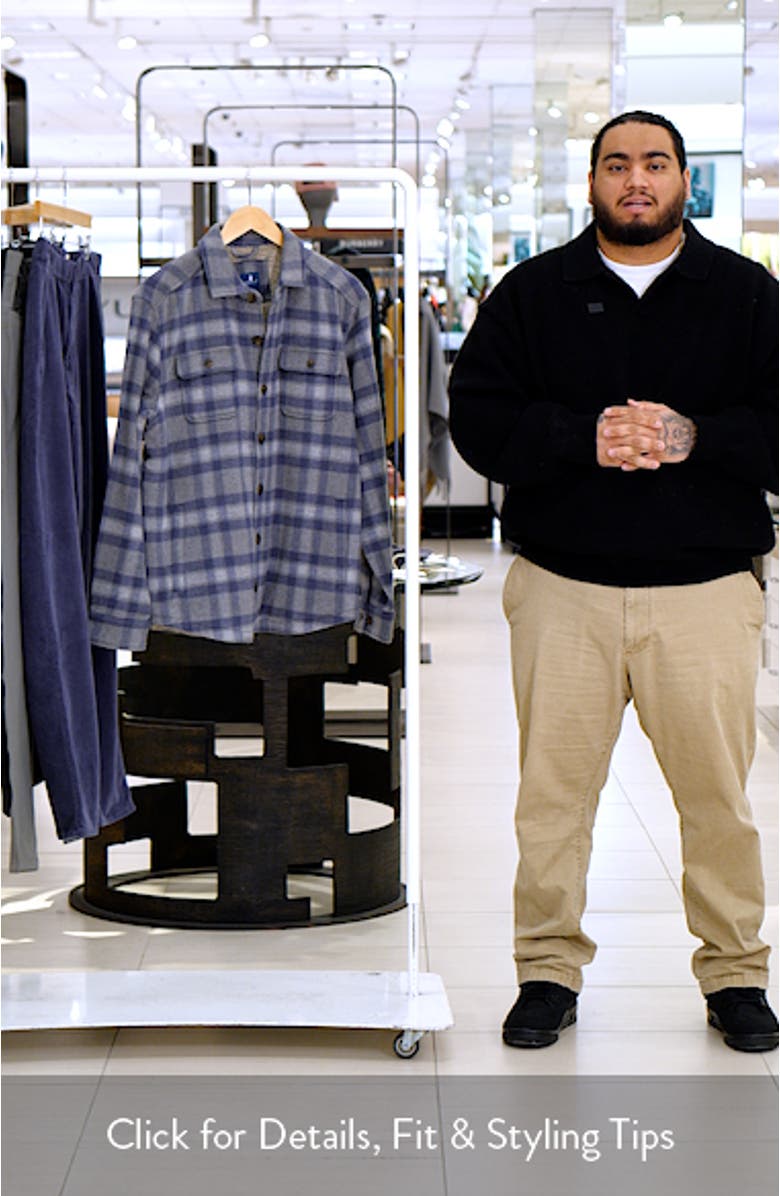 Hassler Fleece Lined Plaid Wool Blend Flannel Shirt Jacket, sales video thumbnail