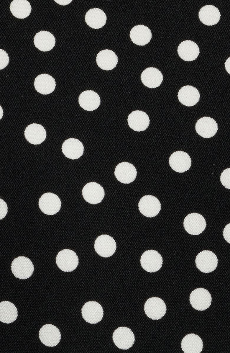 Anne Klein Polka Dot Pleat Skirt Midi Dress, Alternate, color, 