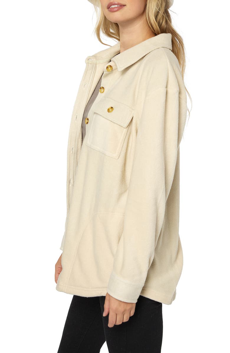 O'Neill Collins Solid Fleece Shirt Jacket, Alternate, color, 