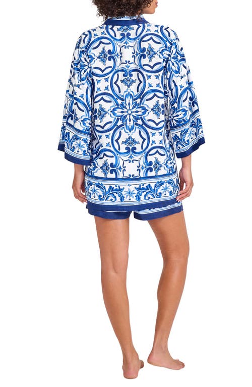 Tommy Bahama Terrazzo Tile Cover-up Tunic In Palace Blue