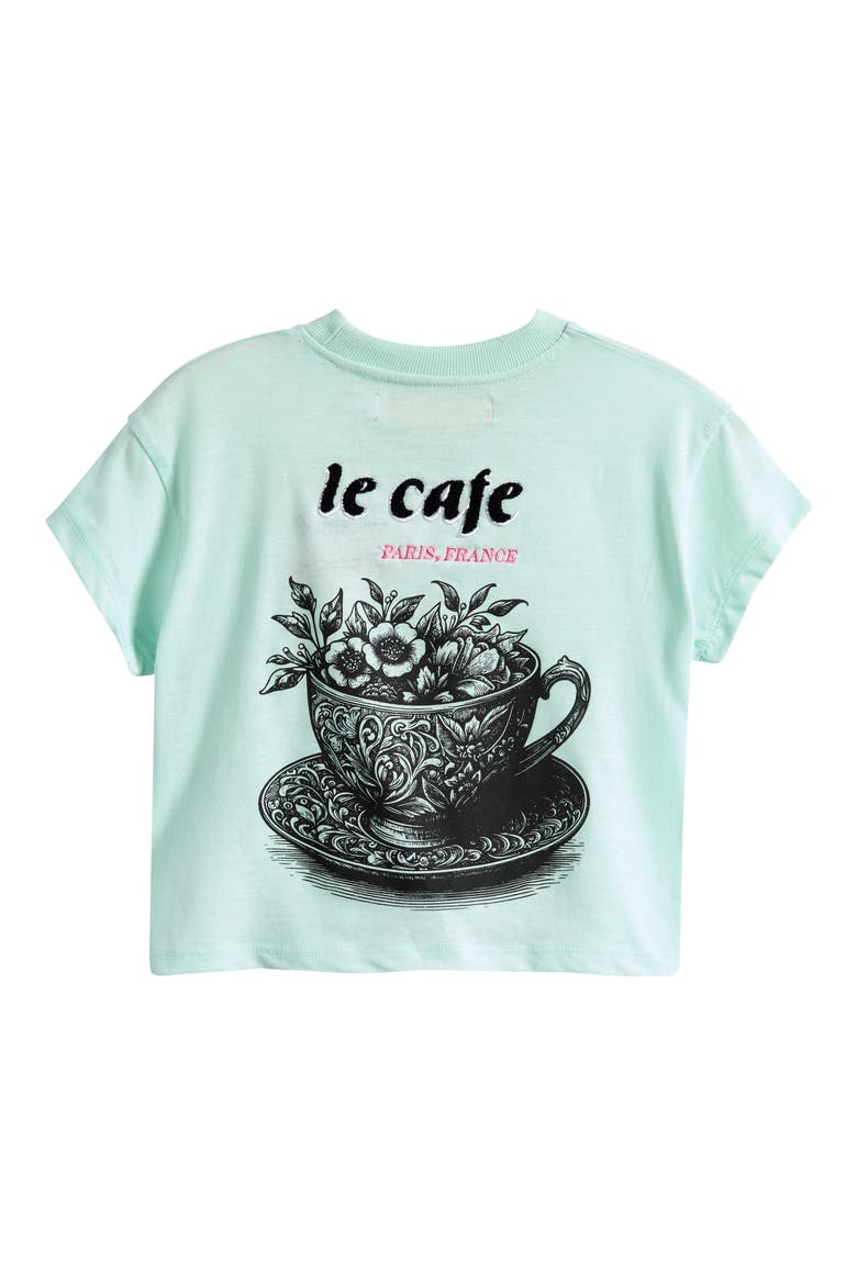Kids' Le Cafe Graphic T-Shirt, Alternate, color, MINT