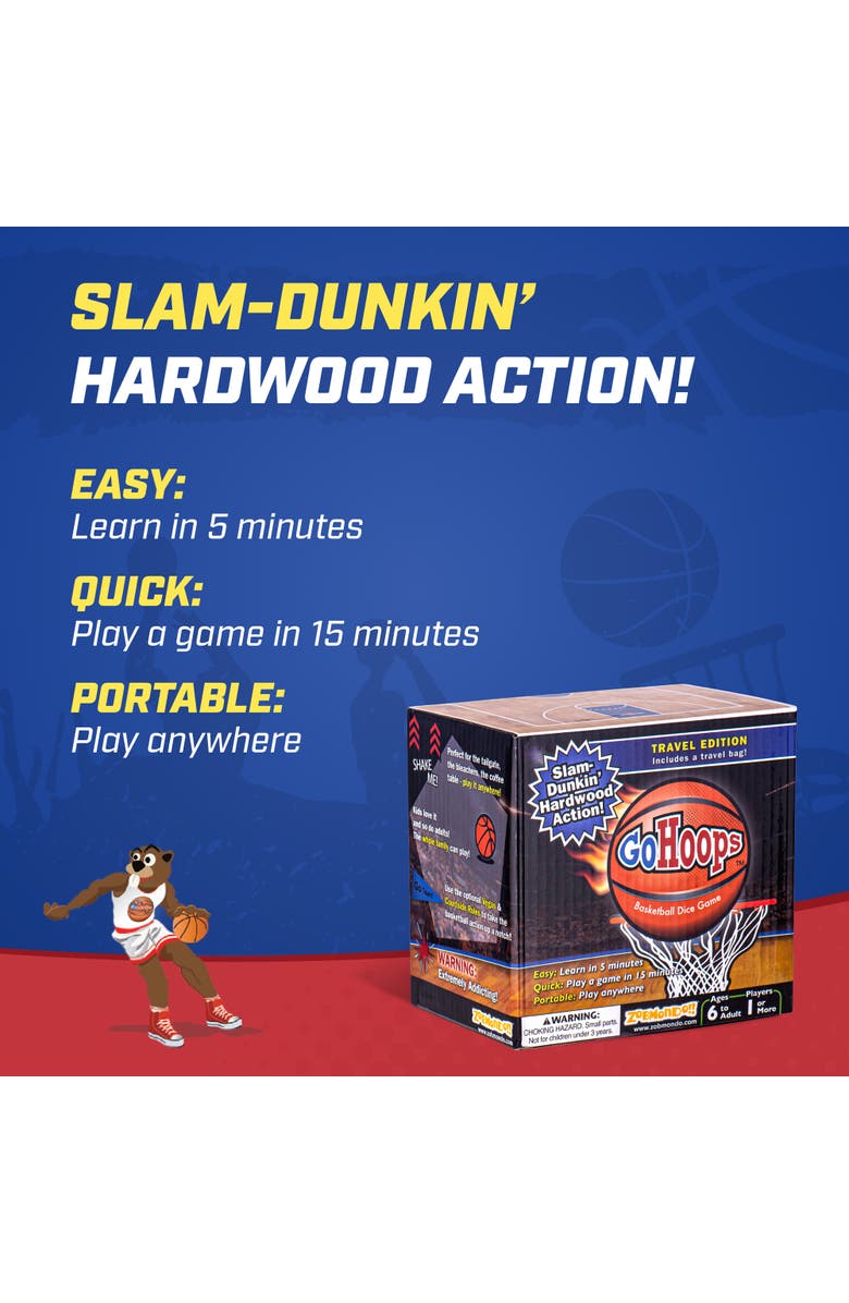 Zobmondo!! GoHoops Basketball Dice Game, Alternate, color, Multicolored