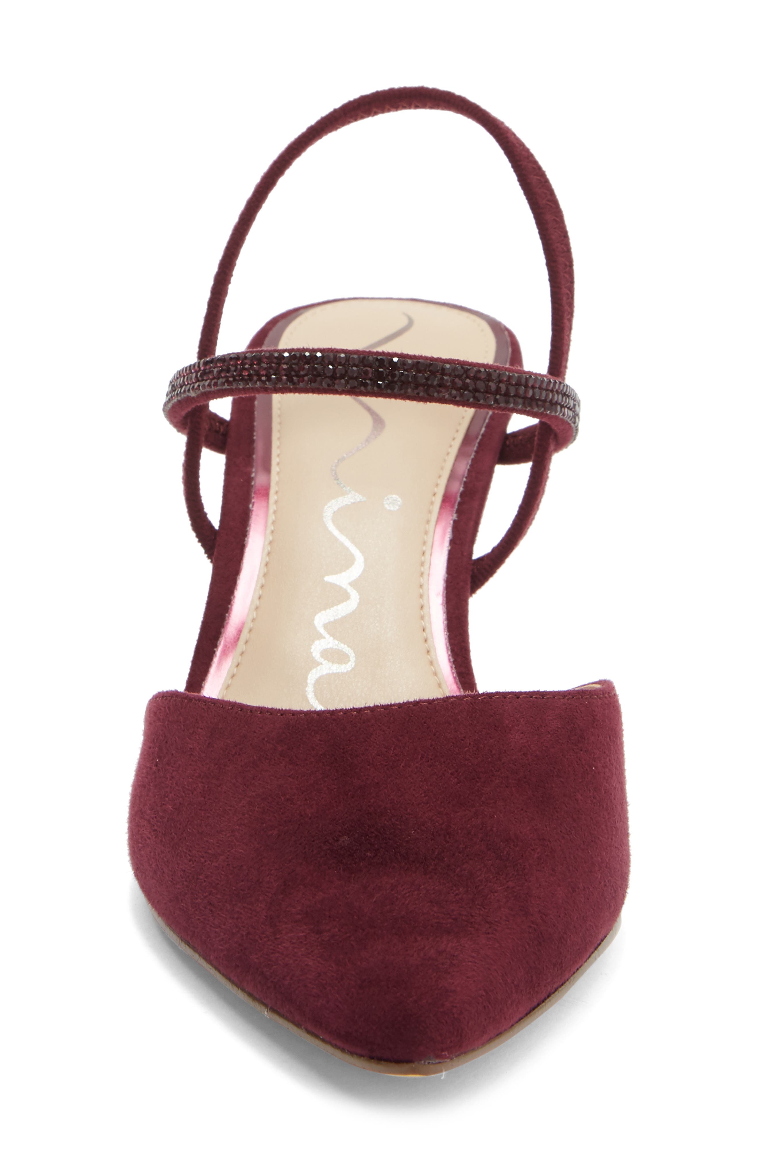 Billie Slingback Pointed Toe Pump, Alternate, color, BORDEAUX