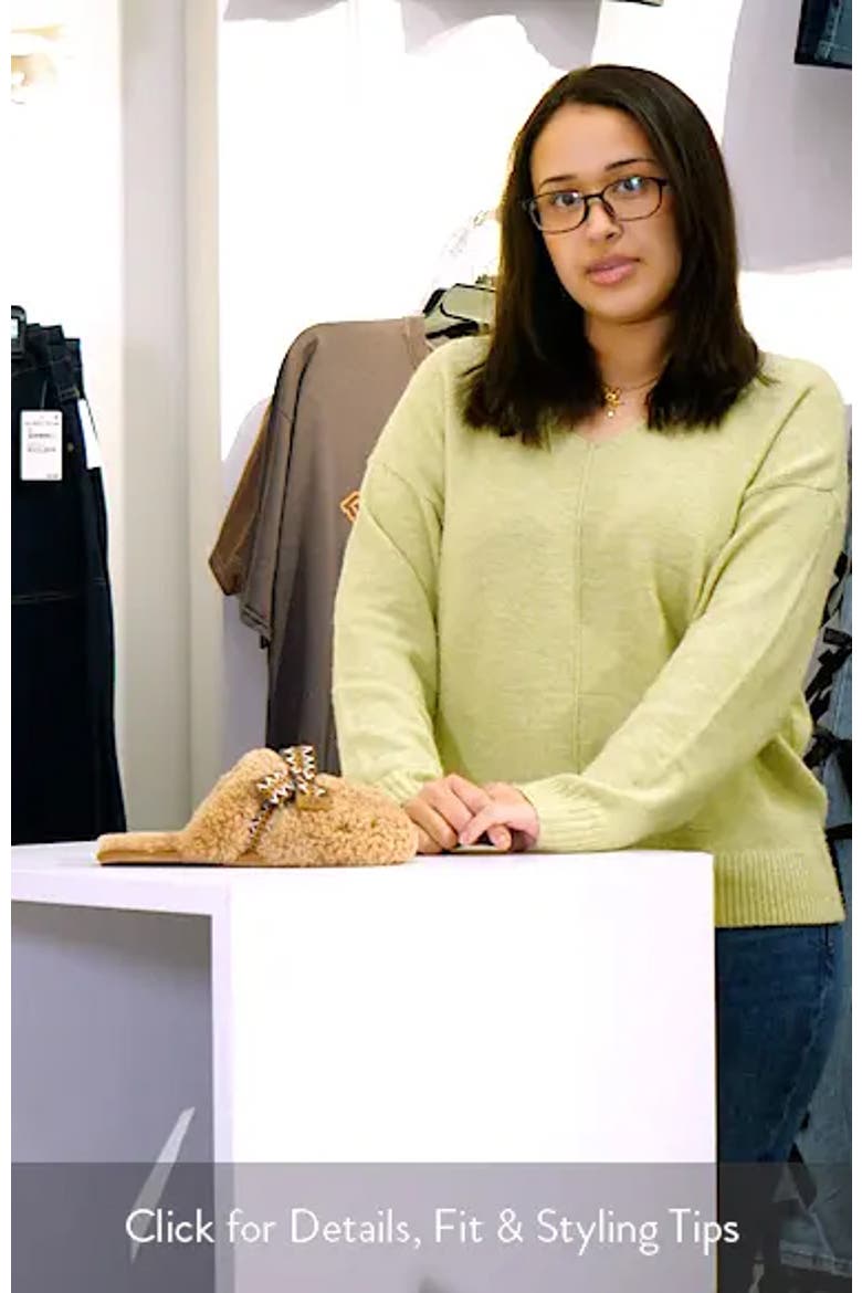 Maxi Curly Genuine Shearling Scuff Slipper (Nordstrom Exclusive) video