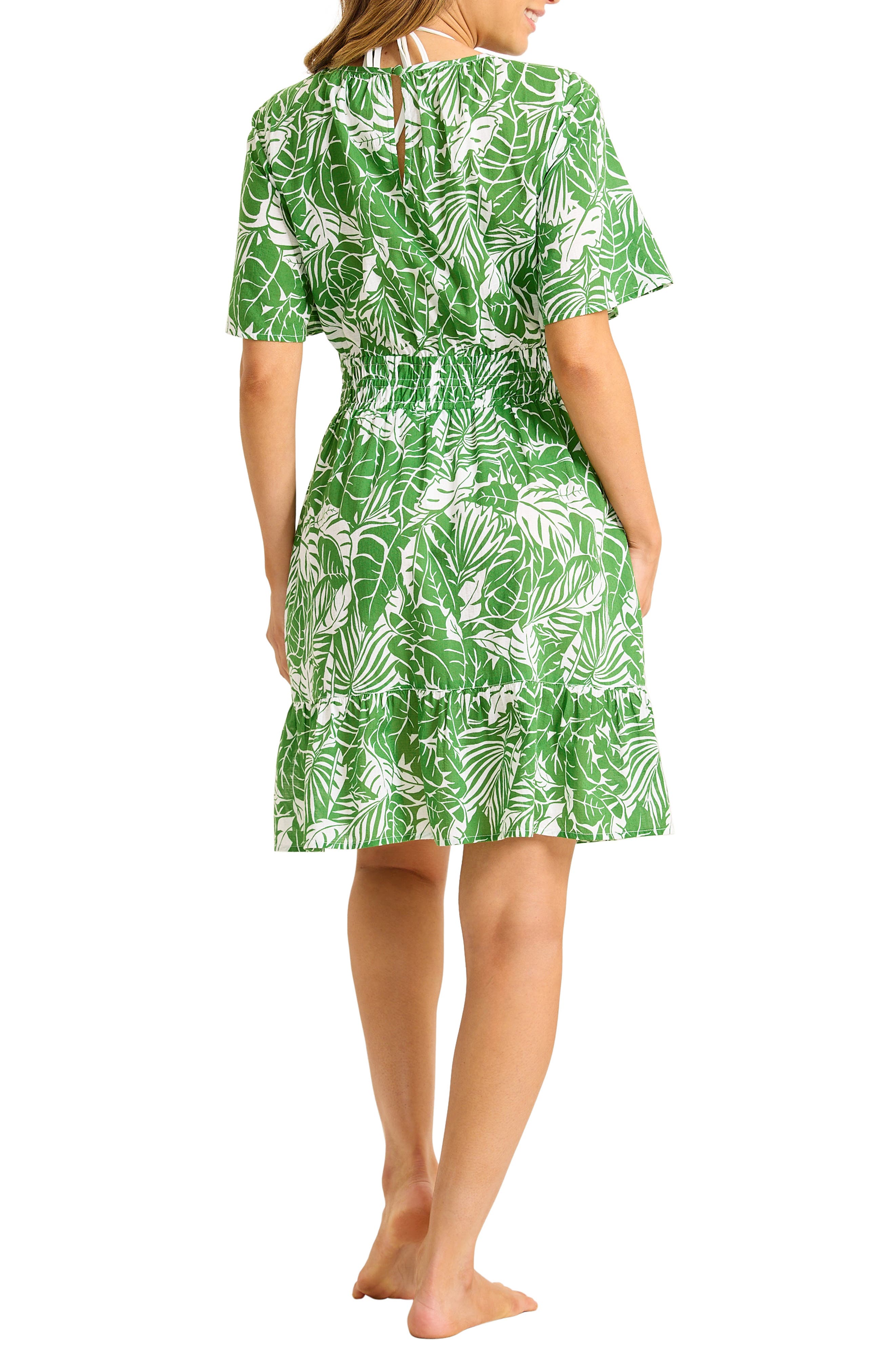 Costa Verde Smocked Waist UPF 50+ Cover-Up Sundress - image 2