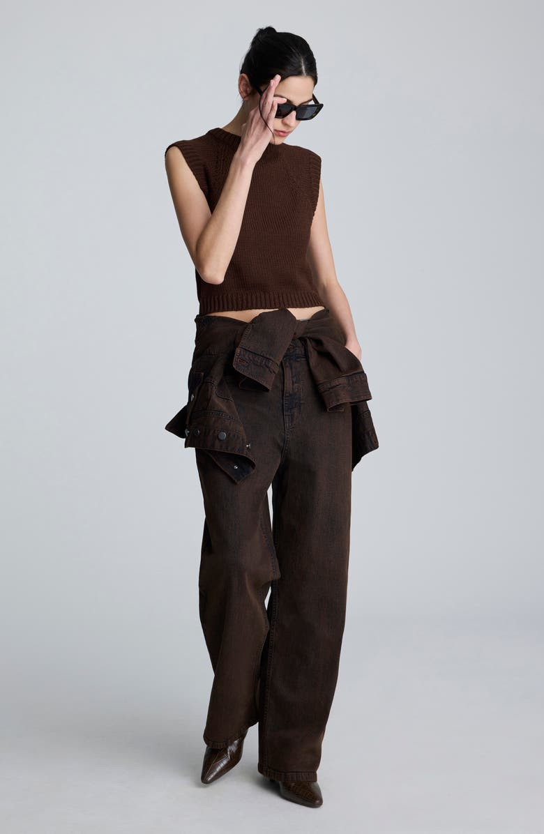 Kenneth Cole Baggy Boyfriend, Alternate, color, Medium Bark Overdye