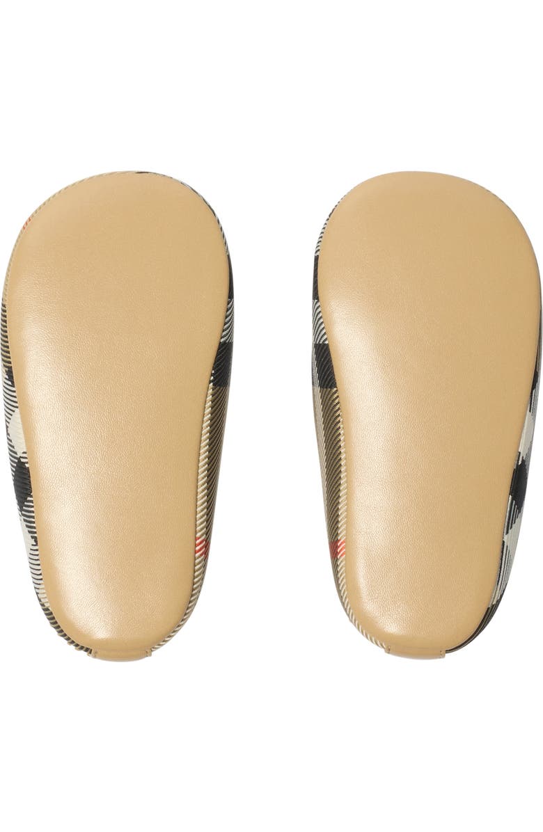 Burberry Check Nylon Blend Booties, Alternate, color, Sand Beige