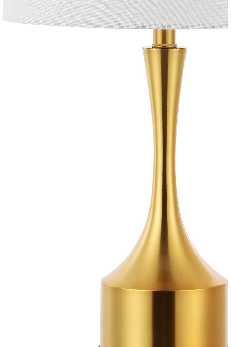 Cooper 26" Classic French Country Iron LED Table Lamp with USB Charging Port, Alternate, color, Brass Gold