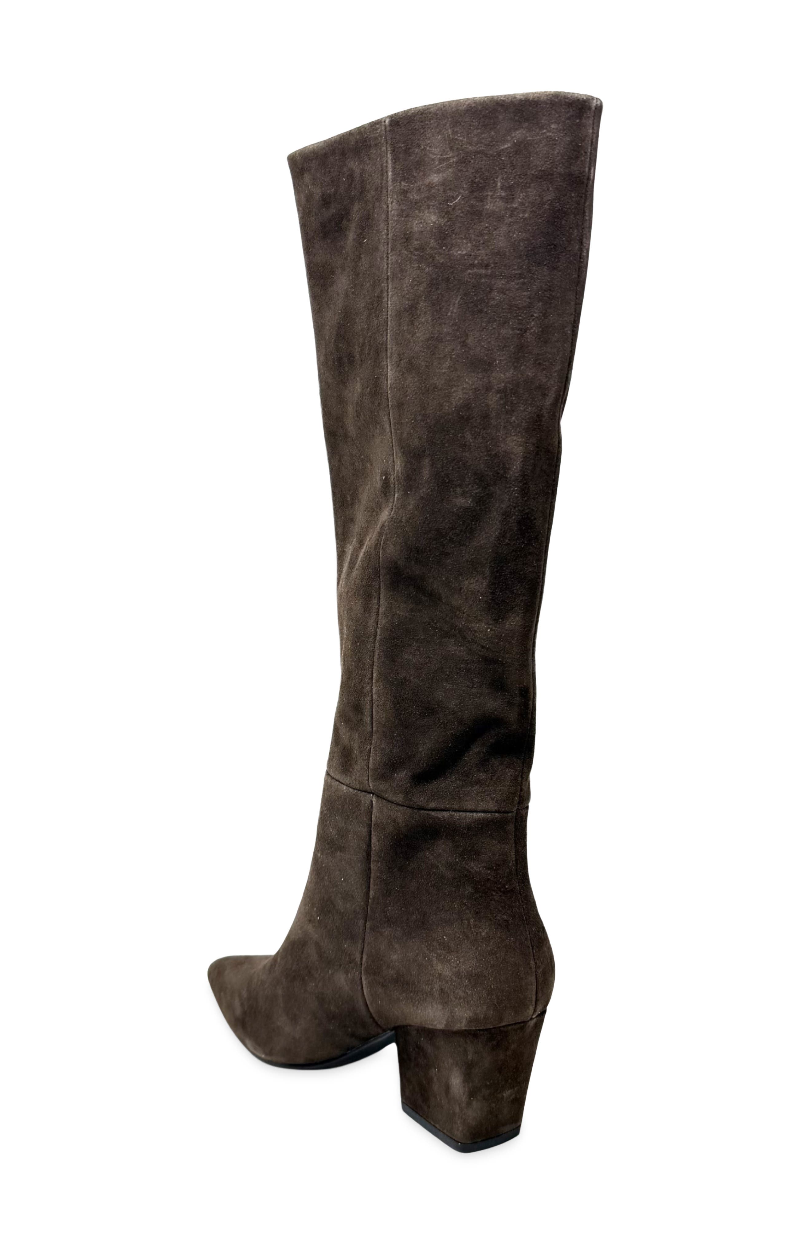 Zelena Suede Knee High Boot, Alternate, color, BROWN SUEDE
