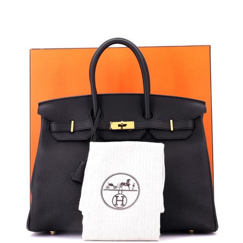 Pre-owned Hermes Hermes Birkin Handbag Black Togo With Gold Hardware 35 In Black