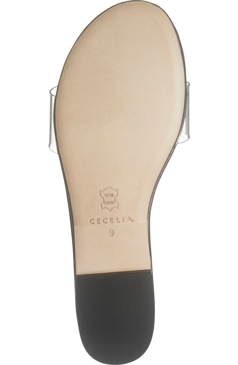 Cecelia New York Phillis Transparent Slide Sandal, Alternate, color, Pewter