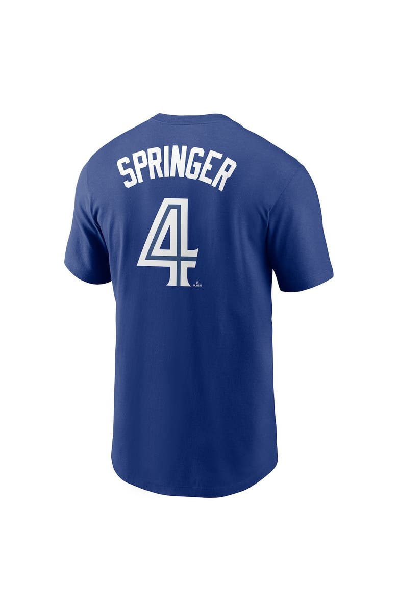 Nike Men's Nike George Springer Royal Toronto Blue Jays Name & Number T-Shirt, Alternate, color,