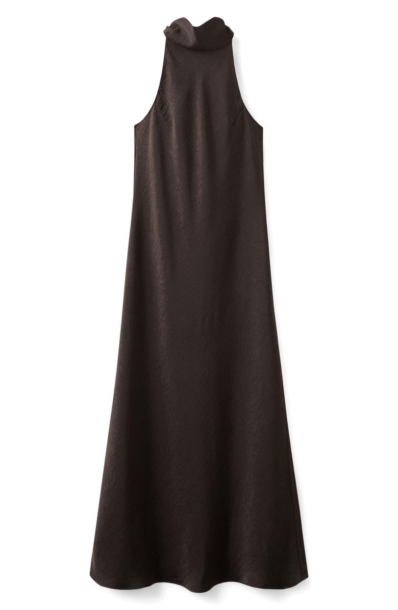 MANGO Crinkled Satin Midi Dress, Main, color,
