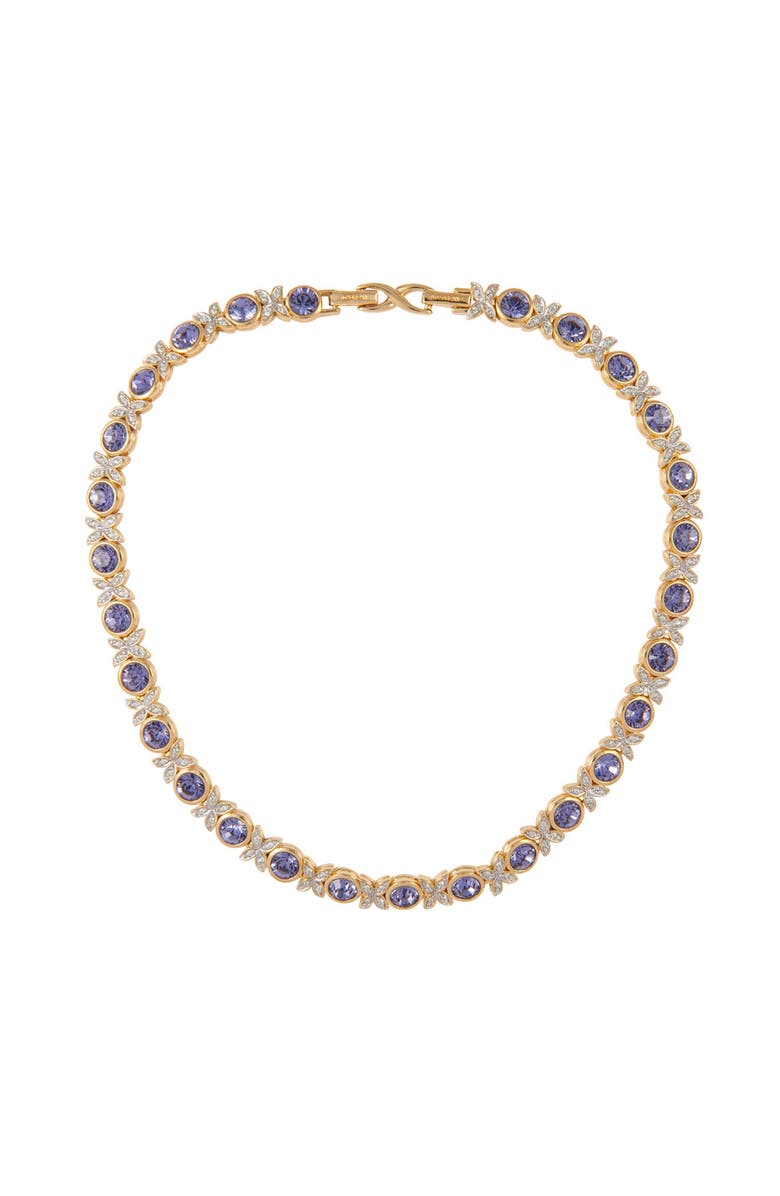 Susan Caplan 1980s Vintage D'Orlan Faux Amethyst Swarovski Crystal Set, Alternate, color, Amethyst