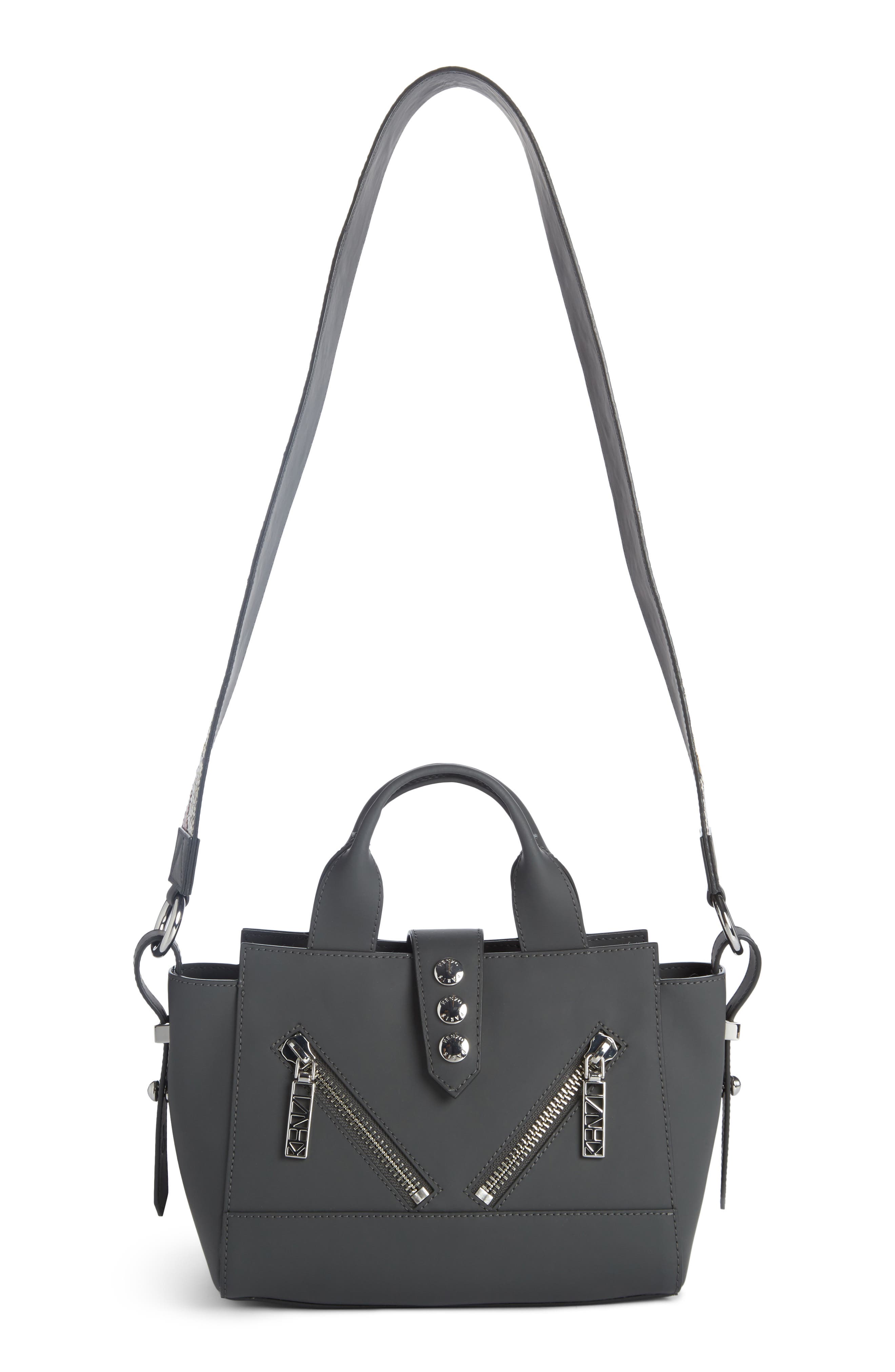 KENZO Mini Kalifornia Leather Satchel, Main, color, 