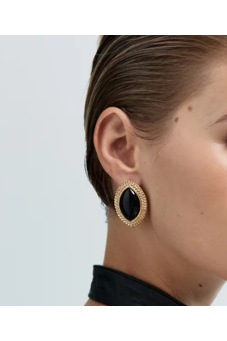 Noir Earrings, Alternate, color, Black