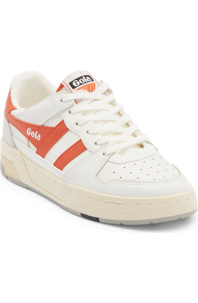 Gola Allcourt Trainer Low Top Sneaker, Main, color, White/ Saffron